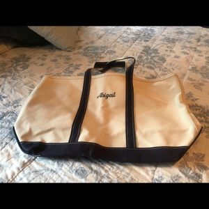 LL BEAN monogrammed bag